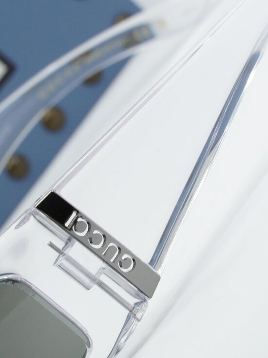 Gucci GG1492S 004 Rectangle Sunglasses - Crystal/Grey main image 4